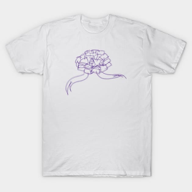 Ribbon Bow (purple) T-Shirt by calenbundalas